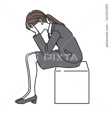 Woman in a depressed suit 103502905