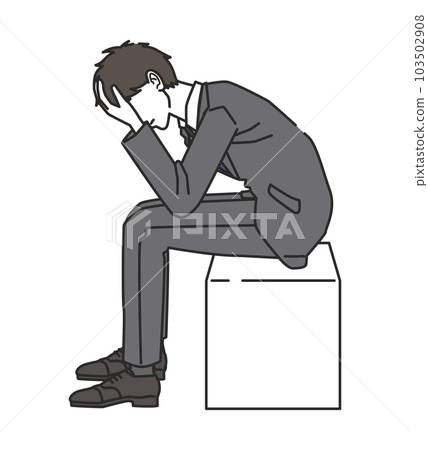 西裝男摔倒 西裝男摔倒 103502908