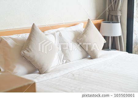 beautiful and comfortable pillows decoration on bed beautiful and comfortable pillows decoration on bed 103503001
