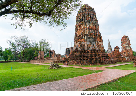 Wat Mahathat Temple in the precinct of Sukhothai Historical Park, a UNESCO World Heritage Site in Thailand 103503064