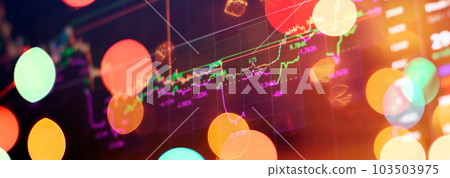 Economic graph with diagrams on the stock market, for business and financial concepts Economic graph with diagrams on the stock market, for business and financial concepts 103503975
