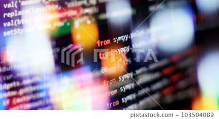 Abstract IT technology background. Software source code. 103504089