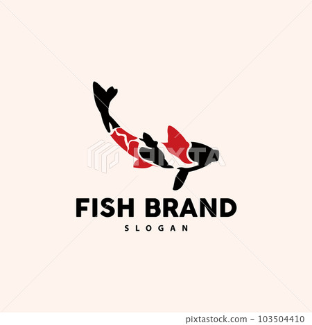 Koi Fish Logo Design, Ornamental Fish Vector, Aquarium Ornament Illustration Brand product 103504410