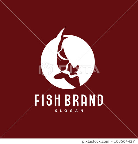 Koi Fish Logo Design, Ornamental Fish Vector, Aquarium Ornament Illustration Brand product 103504427