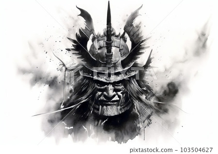 Samurai face, Generative AI AI image Samurai face, Generative AI AI image 103504627