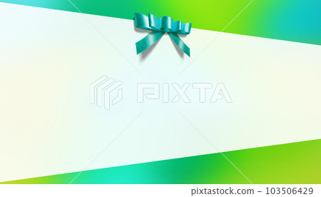 A green flip board with a stylish ribbon A green flip board with a stylish ribbon 103506429