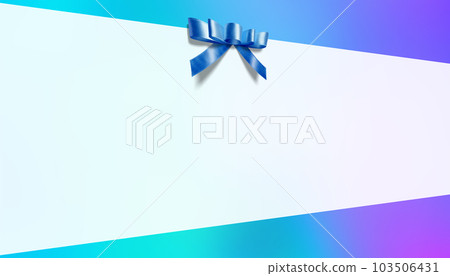 A blue flip board with a stylish ribbon A blue flip board with a stylish ribbon 103506431