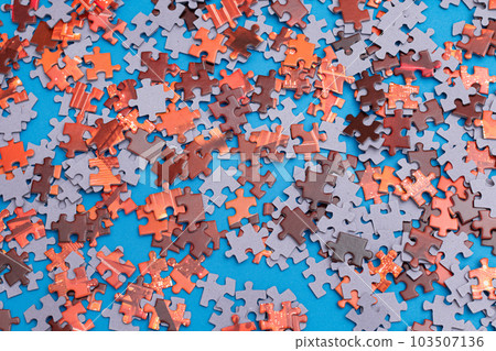 Mixed Jigsaw Puzzle Peaces Background Mixed Jigsaw Puzzle Peaces Background 103507136