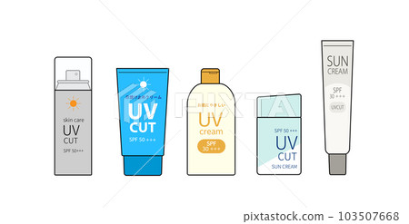 Sun cream, spray, milky lotion, etc. 103507668