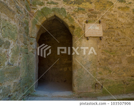 Walled arch in defending wall of Bilhorod Dnistrovskyi castle Walled arch in defending wall of Bilhorod Dnistrovskyi castle 103507906
