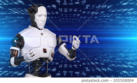 Robotics and AI for the future. 3D rendering. 103508804
