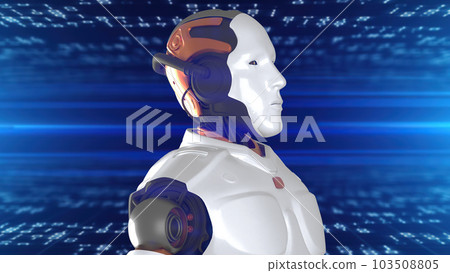 Robotics and AI for the future. 3D rendering. 103508805