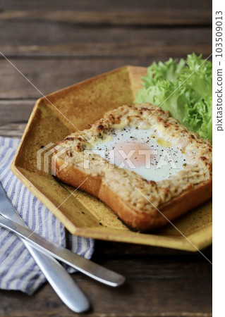 Soft-boiled egg and tuna mayonnaise toast - Dote toast 103509013