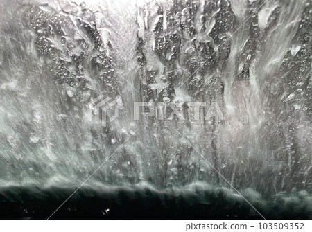 View from inside the car during car wash View from inside the car during car wash 103509352
