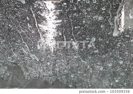 View from inside the car during car wash 103509356