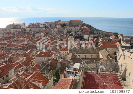 Croatia Dubrovnik Panoramic view of the old town from the walls 103509877