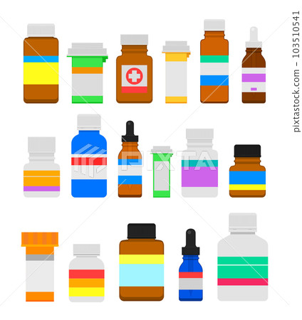 Medicine bottles flat set 103510541