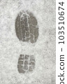 Footprints on the snow 103510674