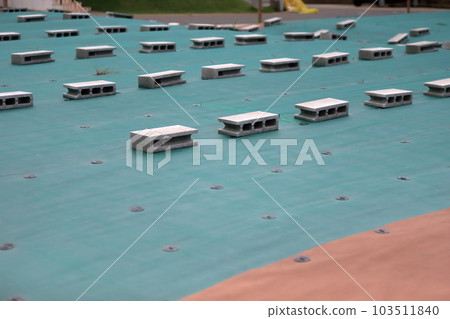 Land covered with anti-grass sheets Land covered with anti-grass sheets 103511840
