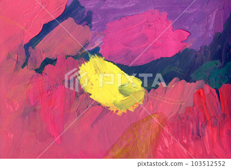 Abstract modern gouache painting. 103512552