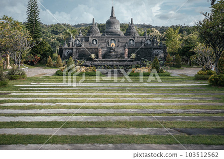 Landscape with buddhist temple in Indonesia, Bali 103512562