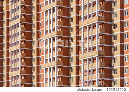 Apartment building at summer evening time. 103512920