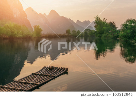 Yulong river by the tropical forest. Yulong river by the tropical forest. 103512945