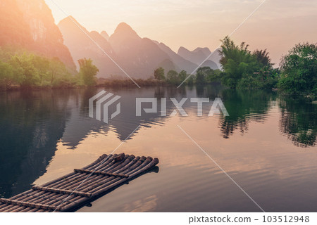 Yulong river by the tropical forest. Yulong river by the tropical forest. 103512948
