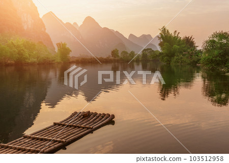 Yulong river by the tropical forest. Yulong river by the tropical forest. 103512958