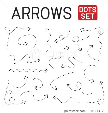 dots arrow sign symbol set white background dots arrow sign symbol set white background 103513170