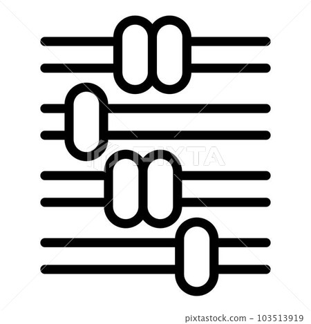 School abacus icon. Outline school abacus vector icon for web design isolated on white background School abacus icon. Outline school abacus vector icon for web design isolated on white background 103513919
