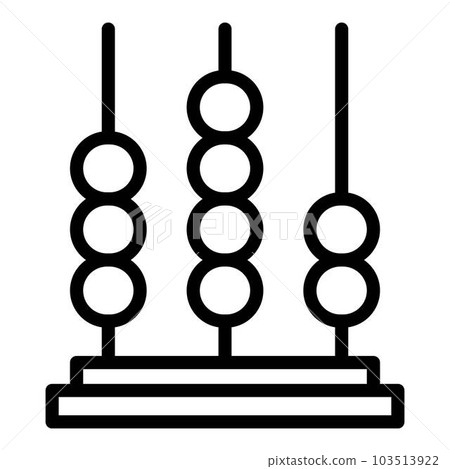 Childhood abacus icon. Outline childhood abacus vector icon for web design isolated on white background Childhood abacus icon. Outline childhood abacus vector icon for web design isolated on white background 103513922