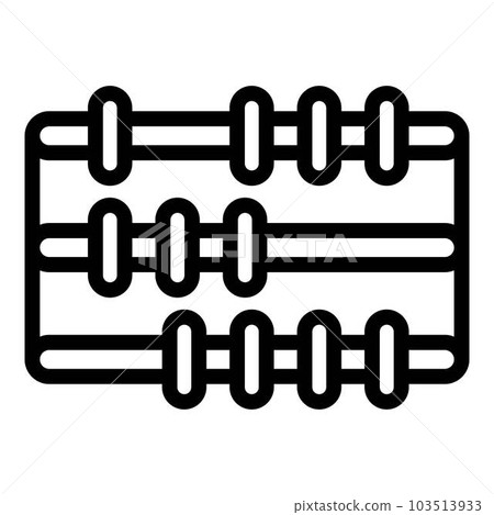 Arithmetic abacus icon. Outline arithmetic abacus vector icon for web design isolated on white background Arithmetic abacus icon. Outline arithmetic abacus vector icon for web design isolated on white background 103513933