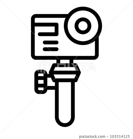 Portable action camera icon. Outline portable action camera vector icon for web design isolated on white background Portable action camera icon. Outline portable action camera vector icon for web design isolated on white background 103514125