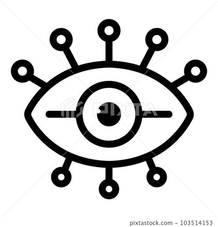 Ancient eye amulet icon. Outline ancient eye amulet vector icon for web design isolated on white background Ancient eye amulet icon. Outline ancient eye amulet vector icon for web design isolated on white background 103514153