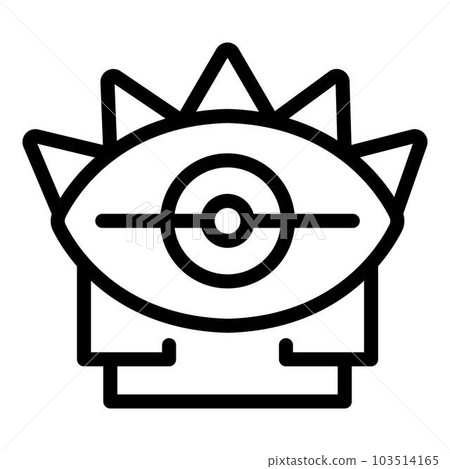 Magic eye amulet icon. Outline magic eye amulet vector icon for web design isolated on white background 103514165