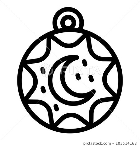 New moon amulet icon. Outline new moon amulet vector icon for web design isolated on white background 103514168