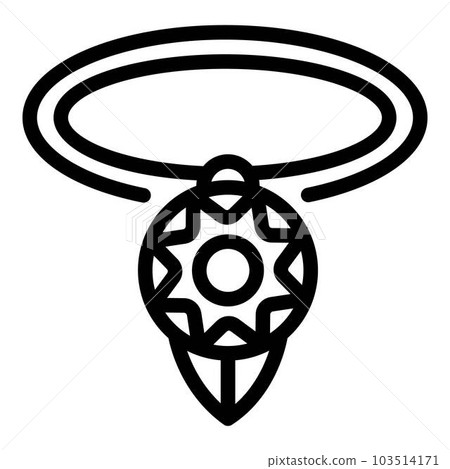 Chinese amulet icon. Outline chinese amulet vector icon for web design isolated on white background 103514171