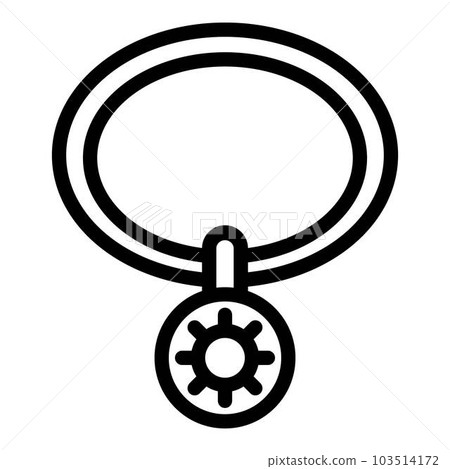 Necklace amulet icon. Outline necklace amulet vector icon for web design isolated on white background 103514172