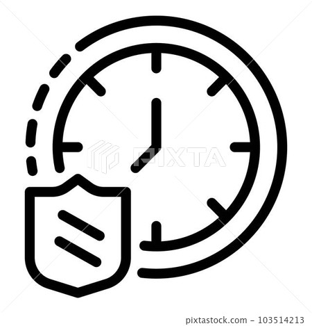 Time reliability icon. Outline time reliability vector icon for web design isolated on white background Time reliability icon. Outline time reliability vector icon for web design isolated on white background 103514213