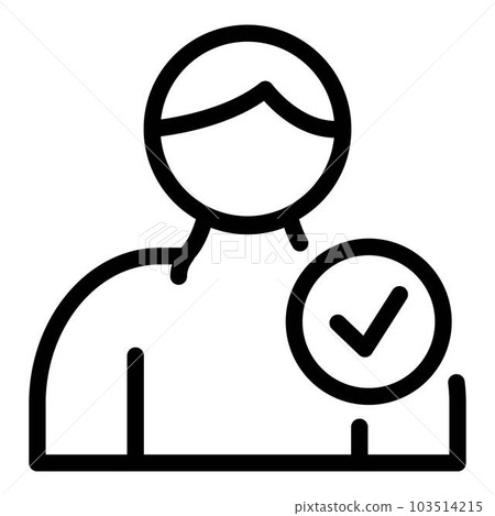 Person reliability icon. Outline person reliability vector icon for web design isolated on white background Person reliability icon. Outline person reliability vector icon for web design isolated on white background 103514215