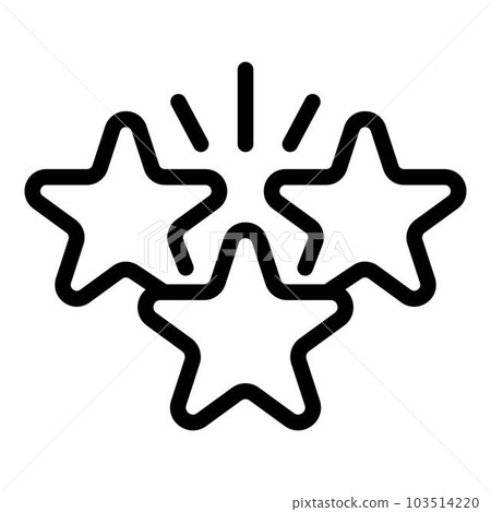 Stars reliability icon. Outline stars reliability vector icon for web design isolated on white background Stars reliability icon. Outline stars reliability vector icon for web design isolated on white background 103514220