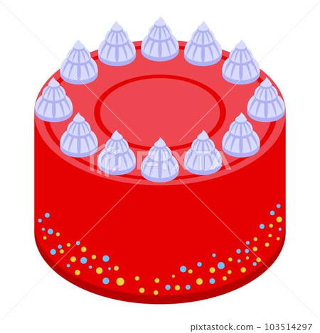 Candy cake icon. Isometric of candy cake vector icon for web design isolated on white background 103514297