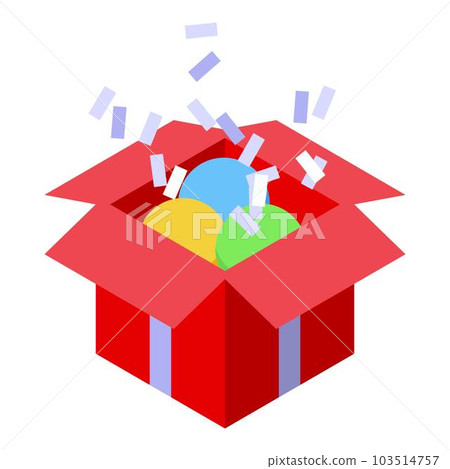 Gift box subscription icon. Isometric of gift box subscription vector icon for web design isolated on white background 103514757