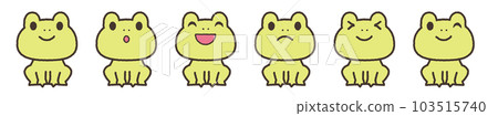 Frog / frog illustration material set 103515740