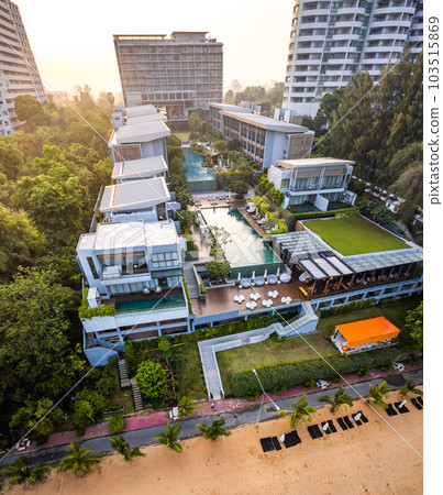 Aerial view of Na Jomtien, Pattaya City, Sattahip District, Chon Buri, Thailand 103515869