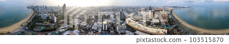 Aerial view of Central Pattaya beach in Chonburi, Thailand 103515870