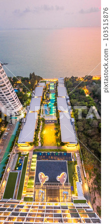 Aerial view of Na Jomtien, Pattaya City, Sattahip District, Chon Buri, Thailand 103515876