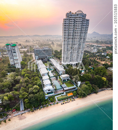 Aerial view of Na Jomtien, Pattaya City, Sattahip District, Chon Buri, Thailand 103515883