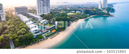 Aerial view of Na Jomtien, Pattaya City, Sattahip District, Chon Buri, Thailand 103515893